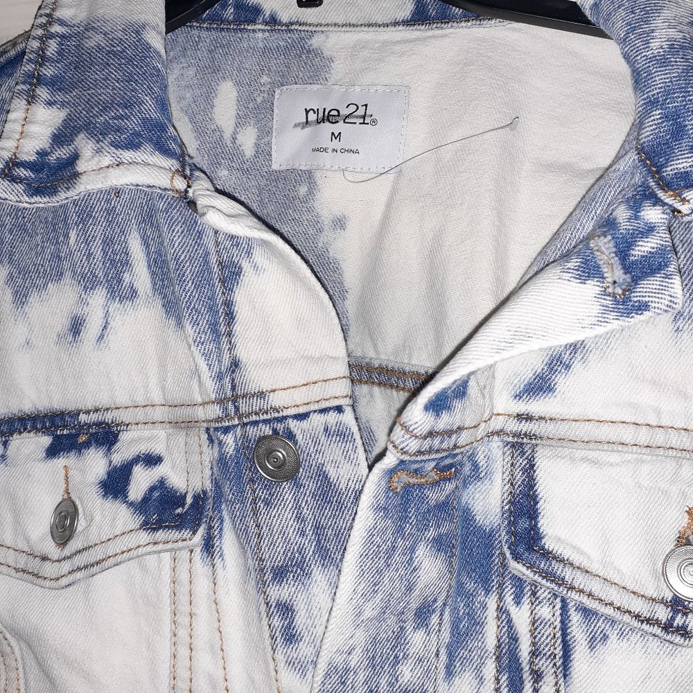 Bleached denim jacket